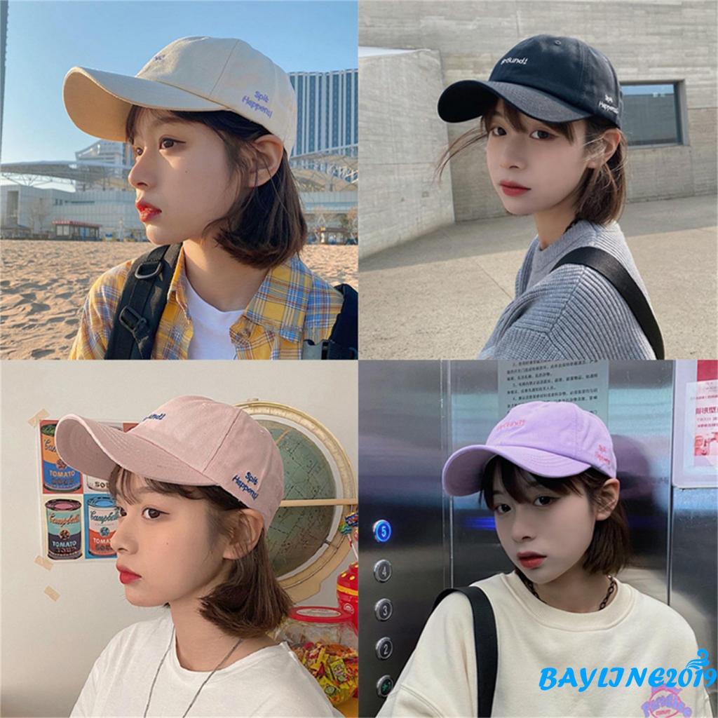Mũ lưỡi trai thêu chữ thời trang unisex