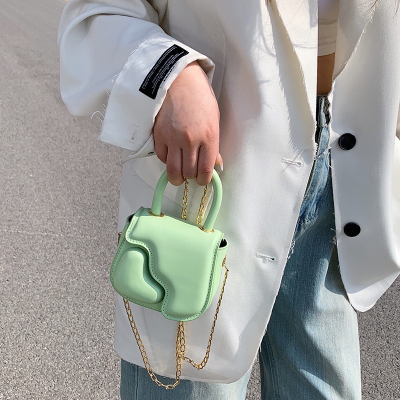 Túi Xách Tay Phong Cách Mới Hình Trái Tim Thiết Kế Kết Cấu Dây Xích Cho Mẹ Và Con Gái