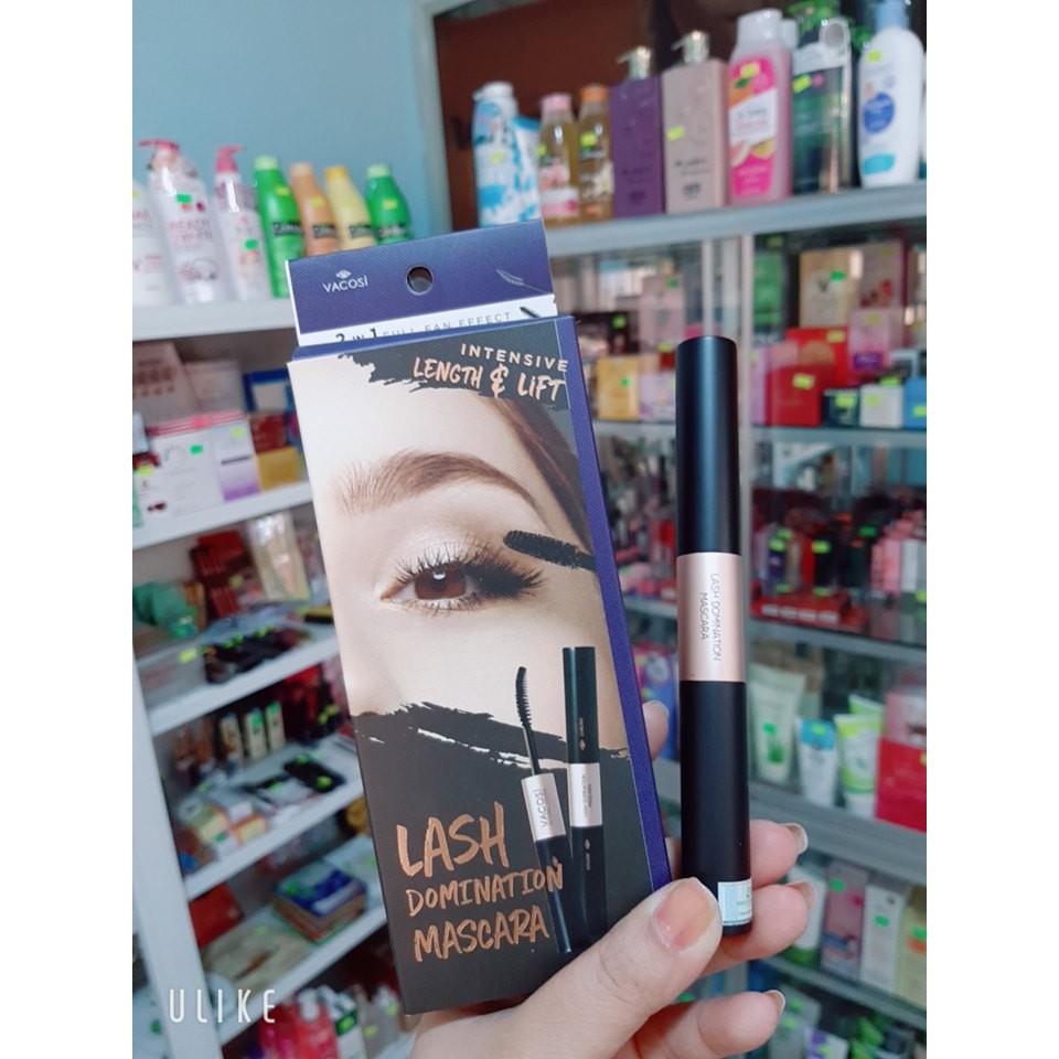 MASCARA VACOSI NATURAL LASH DOMINATION - MASCARA 2 ĐẦU LÀM DÀI, DÀY VÀ CONG MI CHỈ TRONG VÒNG 5S - 4438