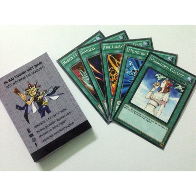 Combo 63 lá bài in YugiOh theo yêu cầu