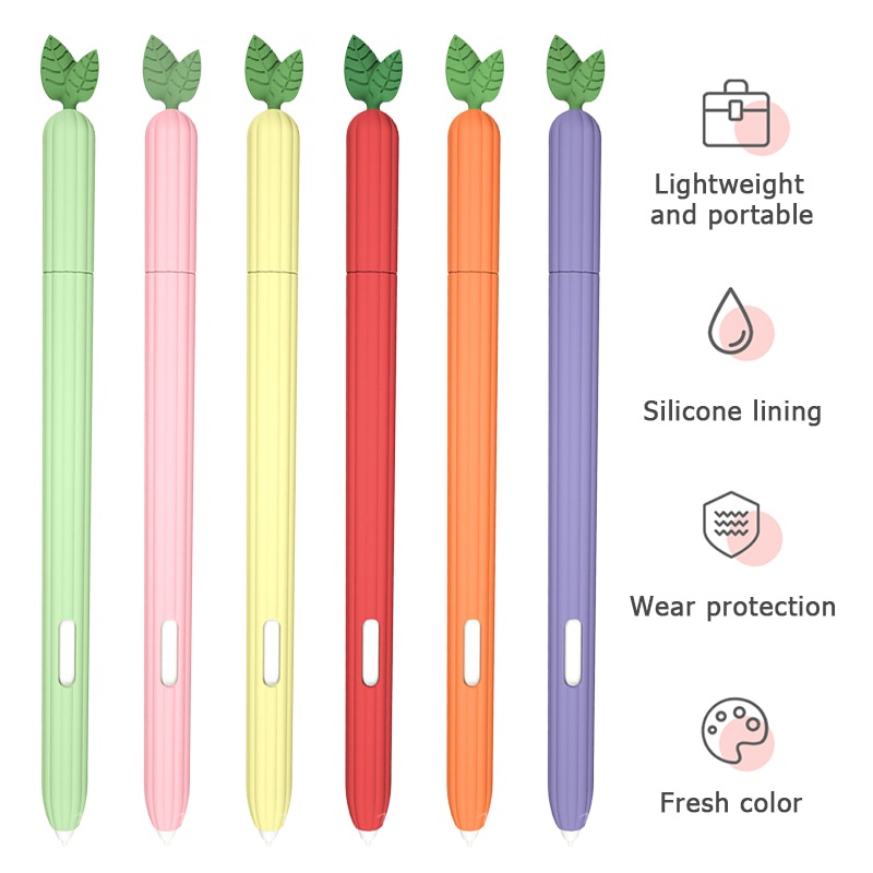 Bao Đựng Máy Tính Bảng Bằng Silicon Mềm Chống Trầy Hình Củ Cà Rốt Cho samsung galaxy tab pen s9 ultra s6 lite s8 plus s7 + s7 fe Ốp