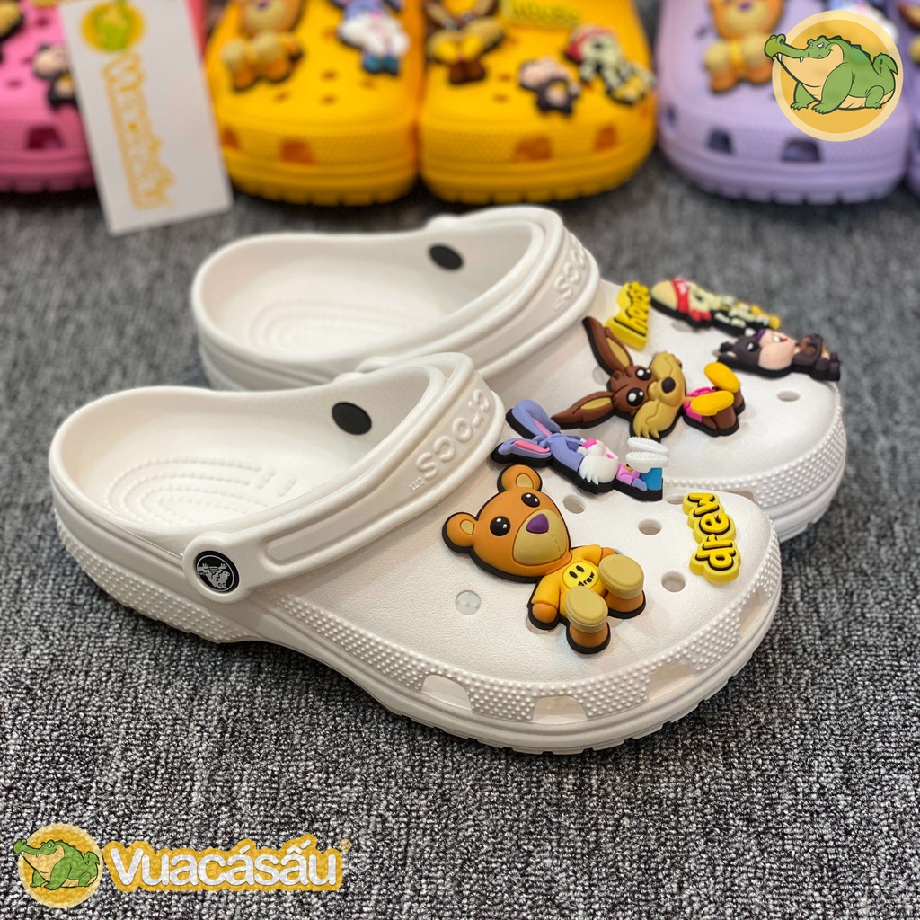 Dép CROCS DREW HOUSE JUSTIN BIEBER + Kèm Bộ STICKER 3D, HOT TREND Siêu ĐẸP, Siêu ĐÁNG YÊU - Vuacasau