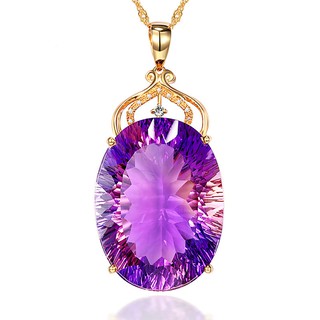 Dây chuyền dài mặt đá oval thời trang cho nữ