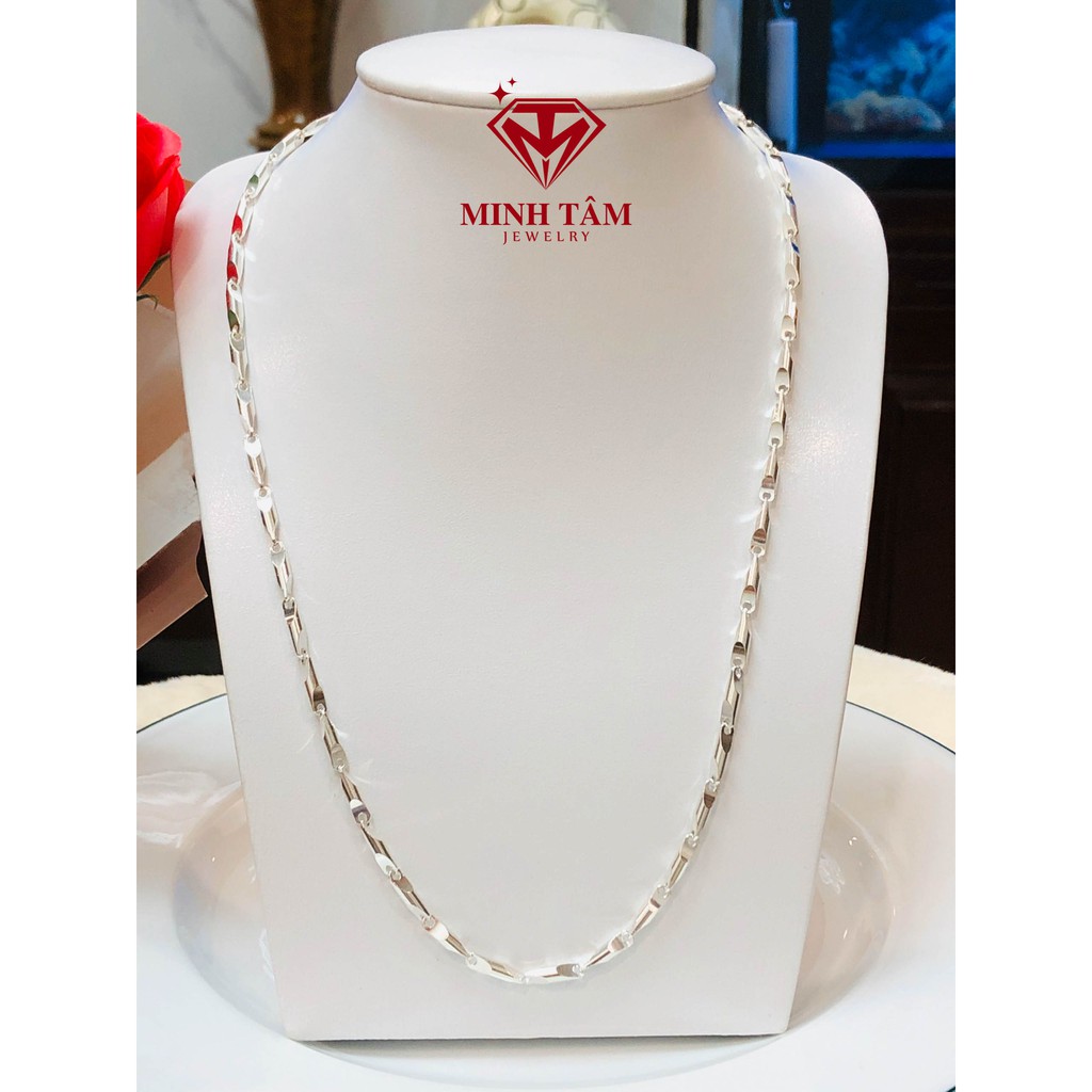 Dây chuyền bạc nam Minh Tâm Jewelry dây mưa trơn nối mắt xích