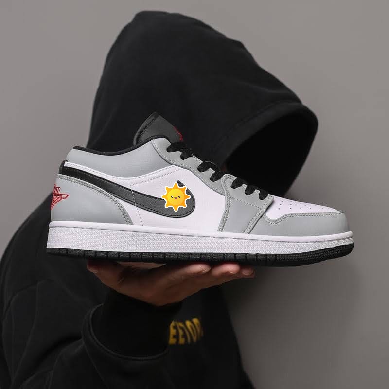 Giày Jordan 1 Low Smoke Grey, Giày thể thao JD1 Xám thấp nam nữ hot trend 2021 Full box bill