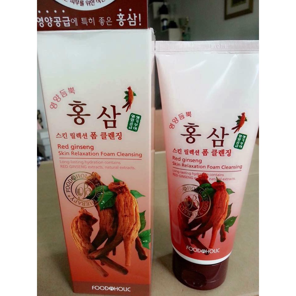 Sữa Rửa Mặt Hồng Sâm Red Ginseng Skin Relaxation Foam Cleansing 180ml