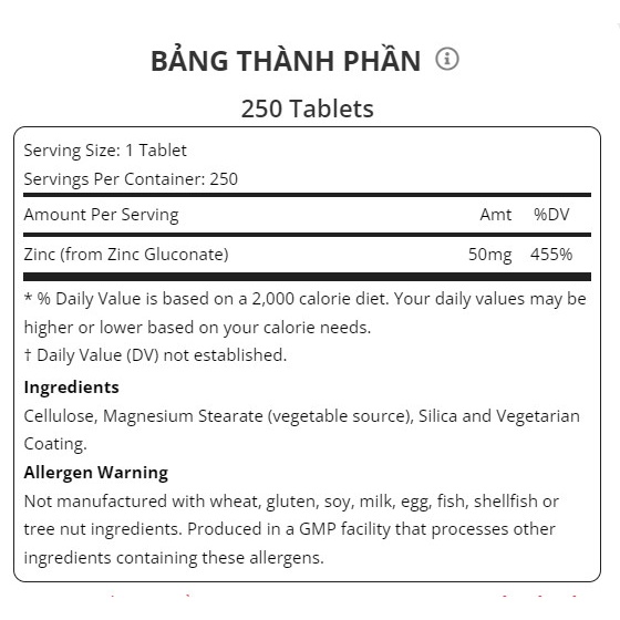 Now Zinc - Viên Uống Bổ Sung Kẽm