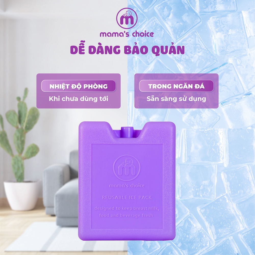 Đá Khô Giữ Lạnh Sữa Mẹ Mama's Choice, bảo quản sữa mẹ lên đến 14 tiếng, độ bền cao, gel giữ lạnh cao cấp