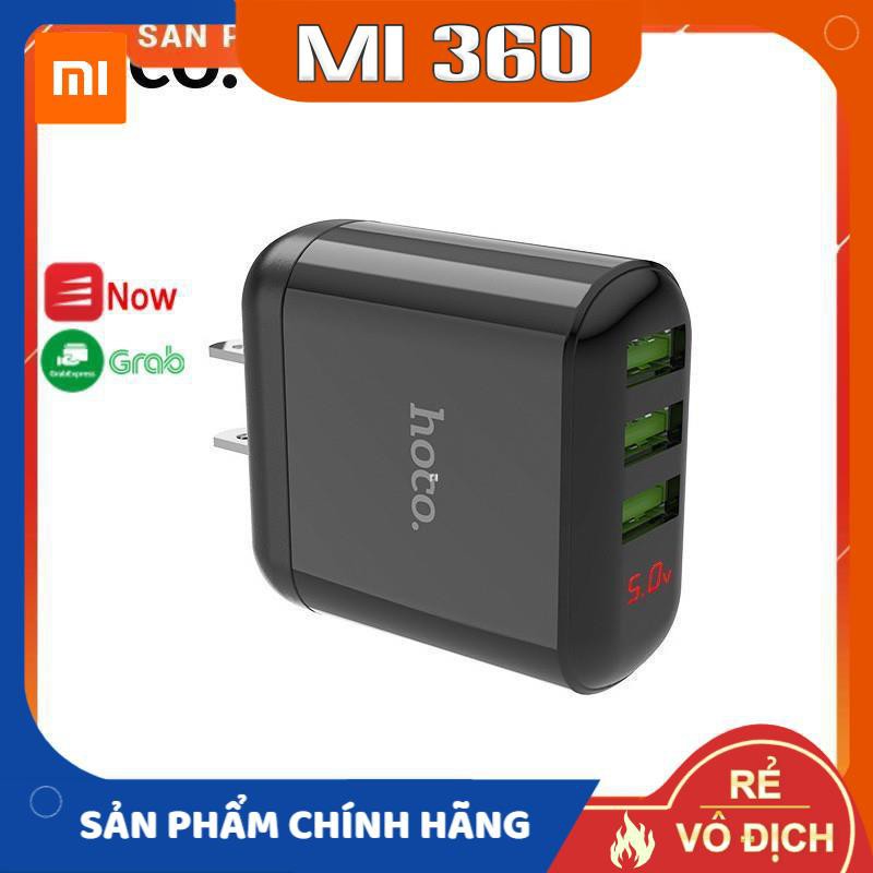 Cốc Sạc HOCO 3USB HK1 5A Chính Hãng Có Màn Hình Hiển Thị