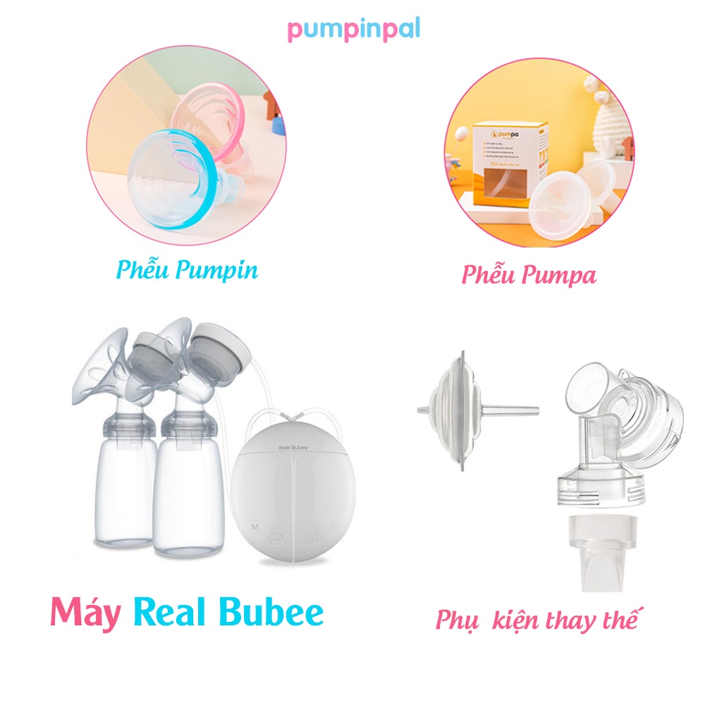 Phễu Hút Sữa Silicon Pumpin/Pumpa Cho Máy Real Bubee