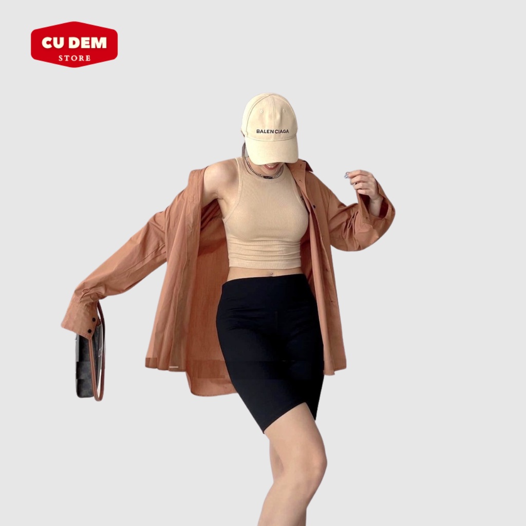 Áo ba lỗ nữ croptop thun tăm phong cách Hàn Quốc - Cú Đêm Store