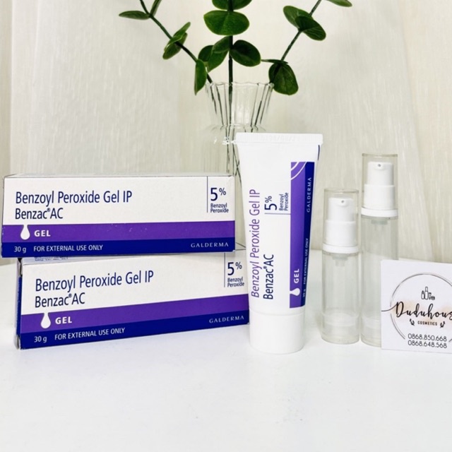 Gel giảm mụn Benzac AC Benzoyl Peroxide 2.5% 5% Bản Ấn Độ 30g