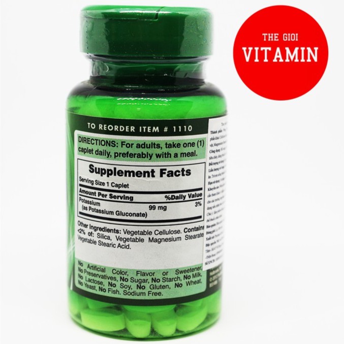 Bổ sung Kali Potassium Citrate Puritan's Pride 100 viên