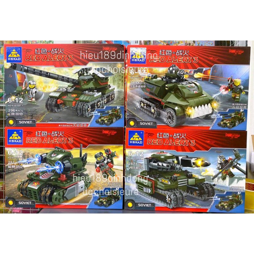 Lắp ráp xếp hình non Lego City 81041 : Xe tank liên xô red alert 3 báo động đỏ