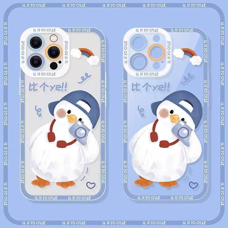 Ốp Điện Thoại Hình Chú Vịt Dễ Thương Cho Iphone 14 13 Pro Max Casing 12 11 XS XR X 8 7 6 6s Plus SE2020