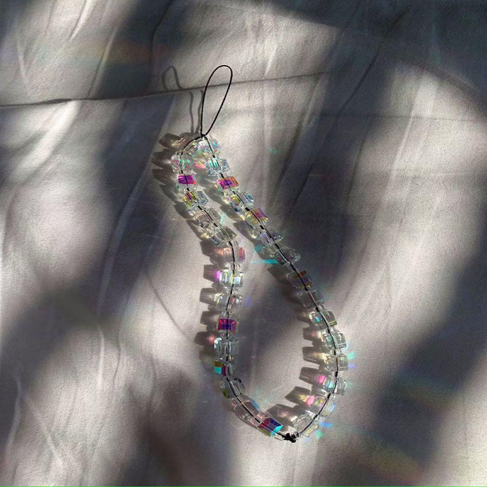 Dây Đeo Điện Thoại Xâu Hạt Acrylic Thủ Công Hình Mặt Cười Mắt Quỷ Thời Trang