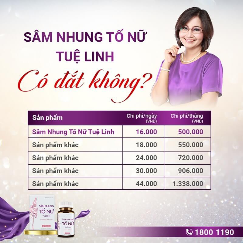 Sâm nhung tố nữ Tuệ Linh- [Chính Hãng Tuệ Linh] - Bổ sung nội tiết, cải thiện sinh lý nữ-Tuệ Linh