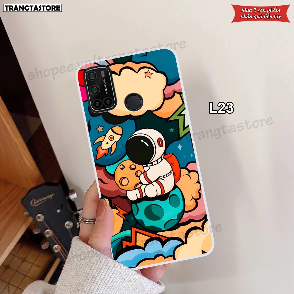 Ốp dẻo trong Vsmart Joy 4 - Star 5 - Live 4 in hình vũ trụ, phi hành gia, spaceX