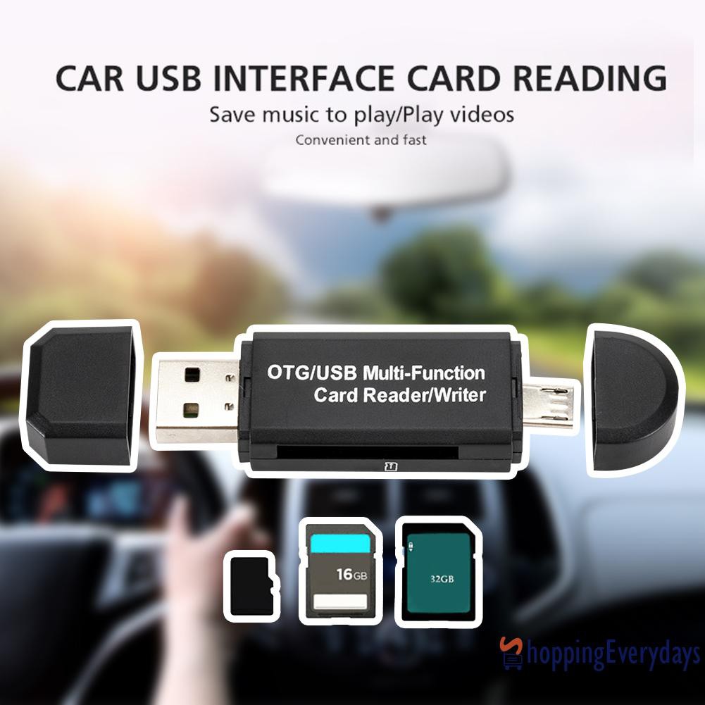 Sv Đầu Đọc Thẻ Nhớ 2 Trong 1 Otg Usb 2.0 Micro Usb Sd Tf