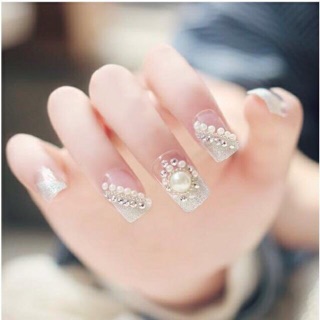 set ngọc trai nửa trang trí móng