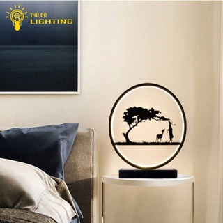 Đèn Bàn Hiện Đại Hươu Sao THỦ ĐÔ LIGHTING Thiết Kế Độc Đáo Với Hoạ Tiết Lồng Ghép Khung Đèn Tròn 314