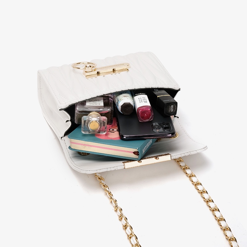 🌸Hàng Order🌸 Túi Xách Nữ CEEKAY Họa Tiết Nắp Gập Khóa Gài Quai Da Phối Xích Sang Chảnh Nữ Tính🌸Hàng Quảng Châu