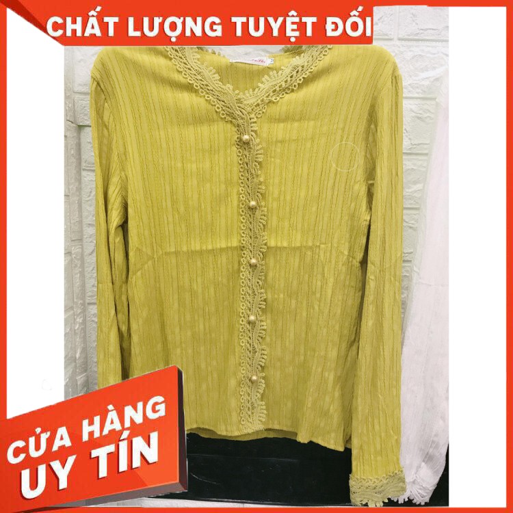 Áo sơ ren mi lụa hàng QC cao cấp - Hàng nhập khẩu