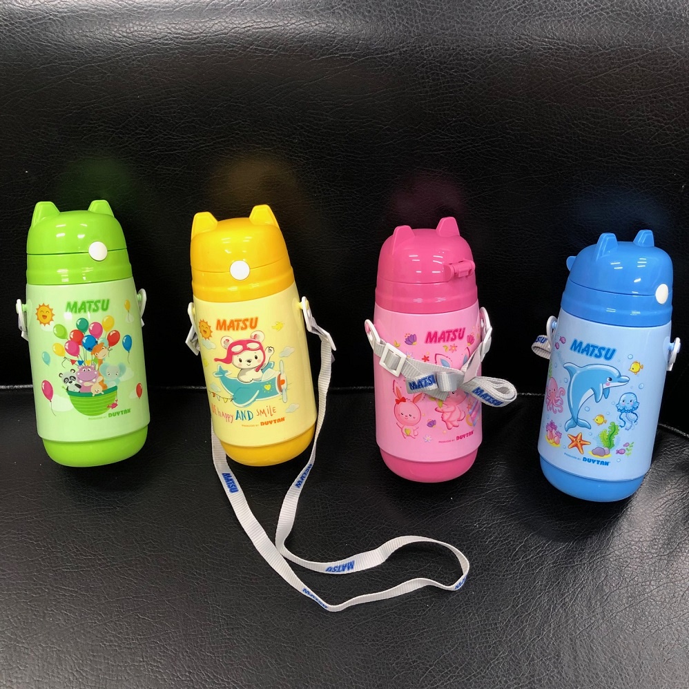 Bình nước học sinh Matsu Duy Tân 400 mL có ống hút