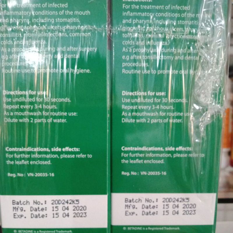 Nước súc miệng Betadine125ml