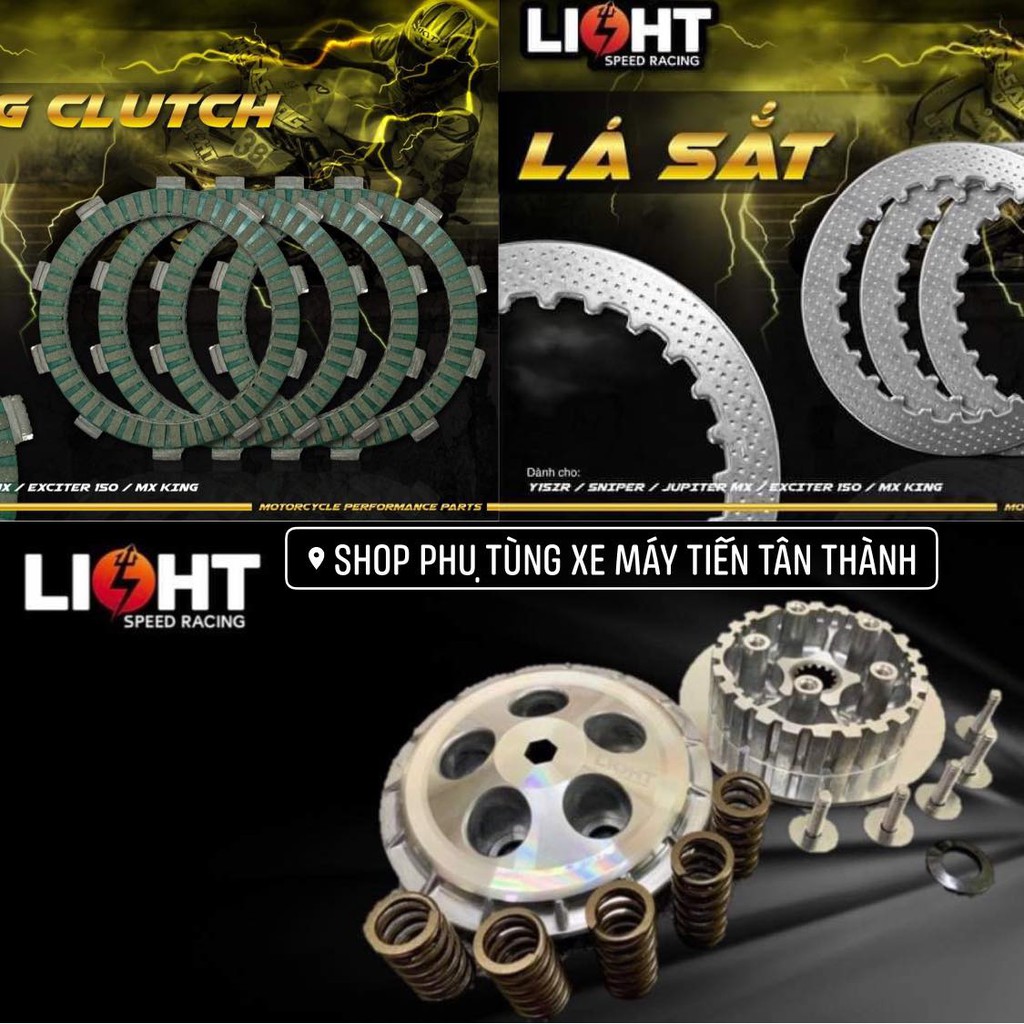 [ COMBO] ĐẾ NỒI NHÔM / BỐ NỒI / LÁ SẮT ĐỘ LIGHT SPEED EX150 / EX155 / FZ150 / TFX