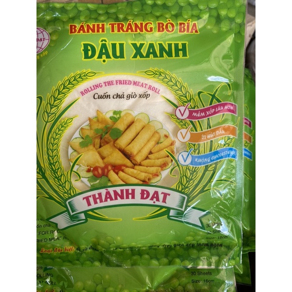 10 Gói bánh tráng bò bía đậu xanh gồm 300lá