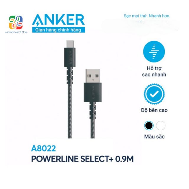 Cáp Anker Powerline Select+ Type C A8023