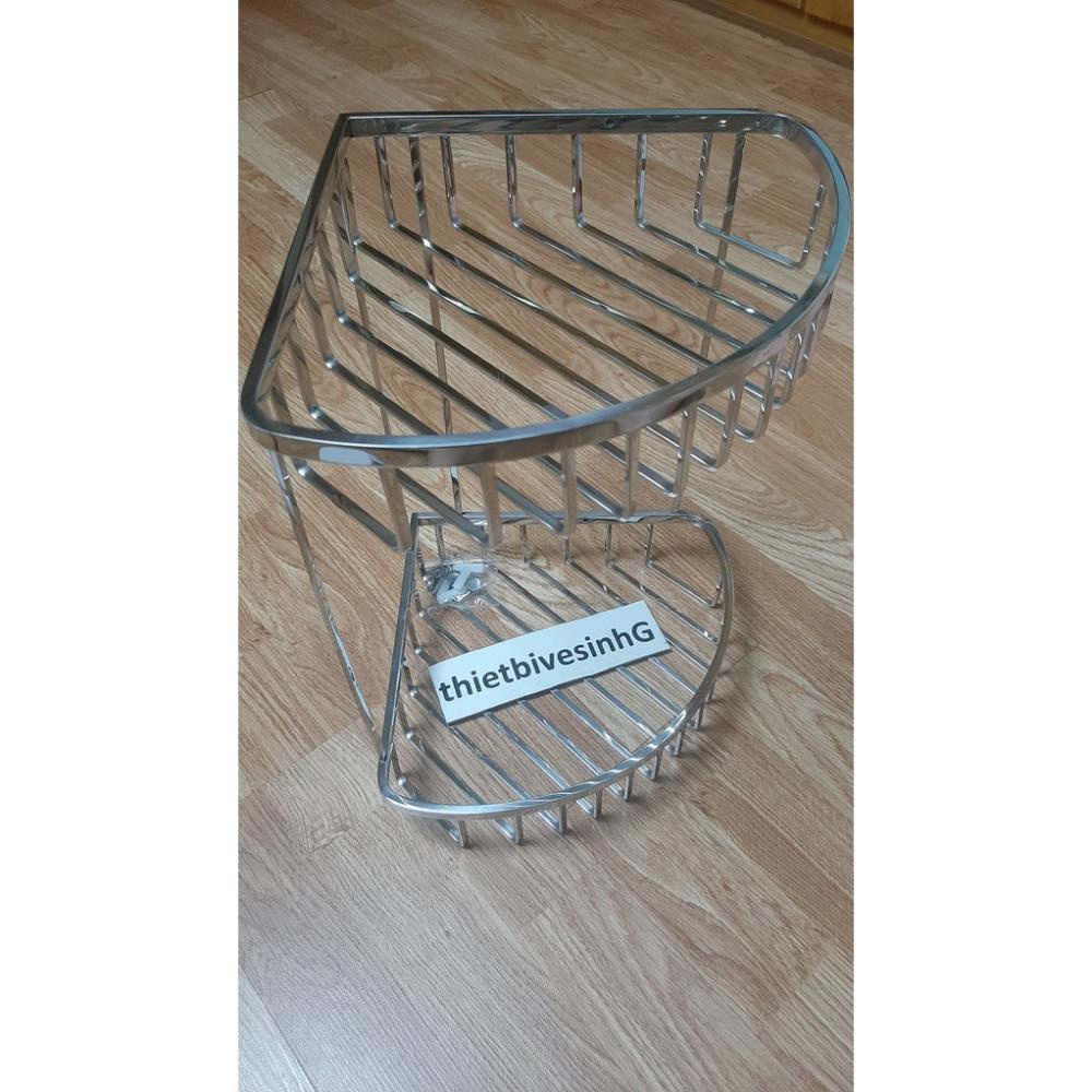 Kệ góc đôi, kệ chữ nhật nan đúc đặc, chất liệu inox304 cao cấp chuẩn 100%