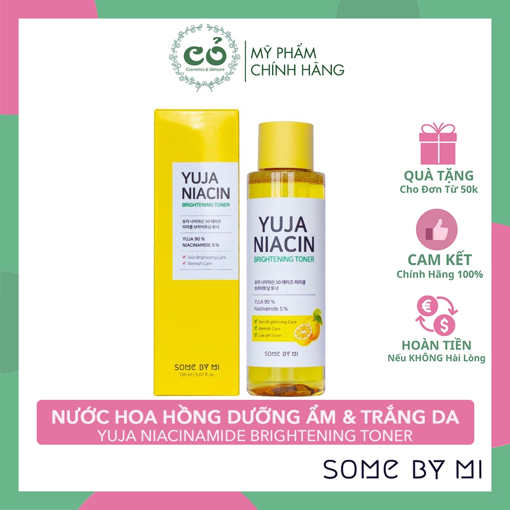 Nước hoa hồng Dưỡng Trắng Yuja Niacin Brightening Toner Some By Mi 150ml