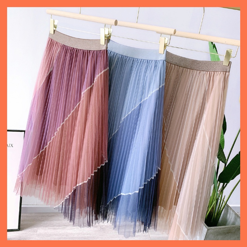 Chân Váy Dáng Dài Kiểu Xếp Ly Thời Trang Dành Cho Nữ