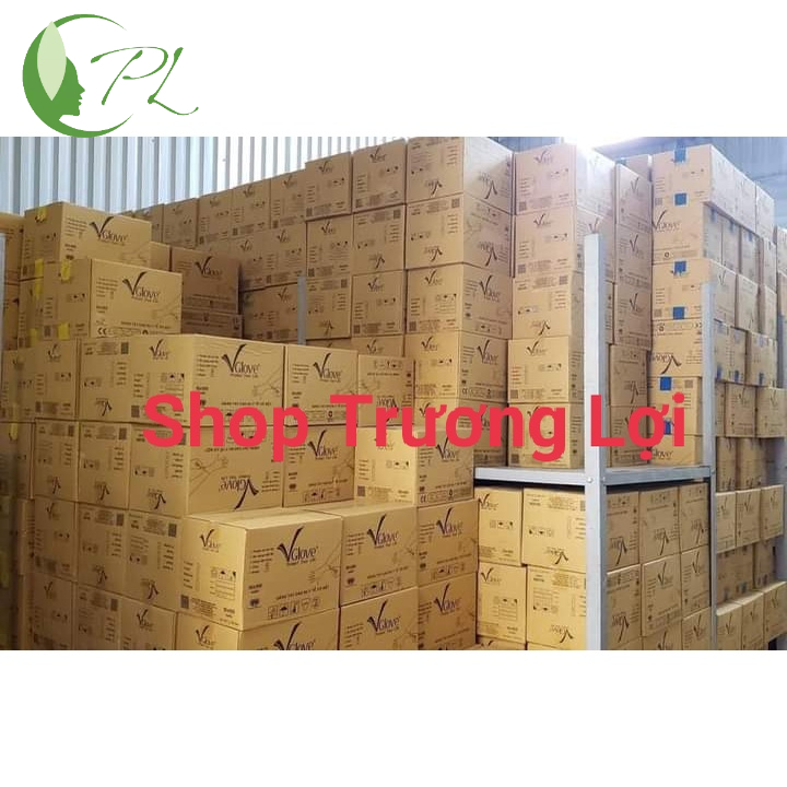 Thùng 10 Hộp Găng Tay Cao Su Y Tế Không Bột Vglove Phủ Polymer 2 Mặt - Hàng Công Ty - Xuất VAT Free