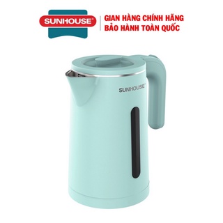 Ấm siêu tốc, bình đun siêu tốc sunhouse inox 2 lớp, dung tích 1,8 lit, shd1351