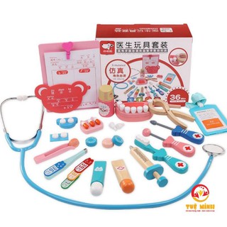 Bộ đồ chơi bác sĩ bằng gỗ loại tốt cho bé tập làm bác sĩ