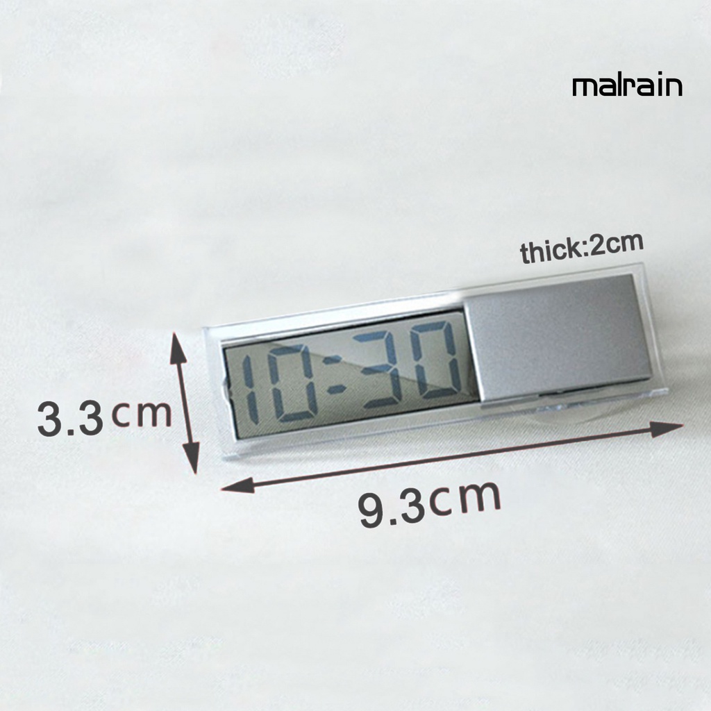 Đồng Hồ Kỹ Thuật Số LCD Hiển Thị Màn Hình LCD Có Giác Hút Gắn Kính Chắn Gió Xe