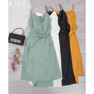 ( Bán Lẻ Giá Sỉ ) Đầm dự tiệc 2 dây xoắn eo sang trọng [KÈM ẢNH THẬT]