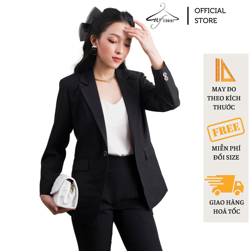 Áo khoác blazer, áo vest nữ kiểu Hàn Quốc tay dài, chất vải đẹp, nhiều màu Blz02 - Thời trang công sở WFstudios