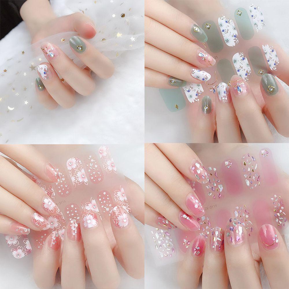 ME Miếng Dán Trang Trí Móng Tay 3D Lấp Lánh Xinh Xắn