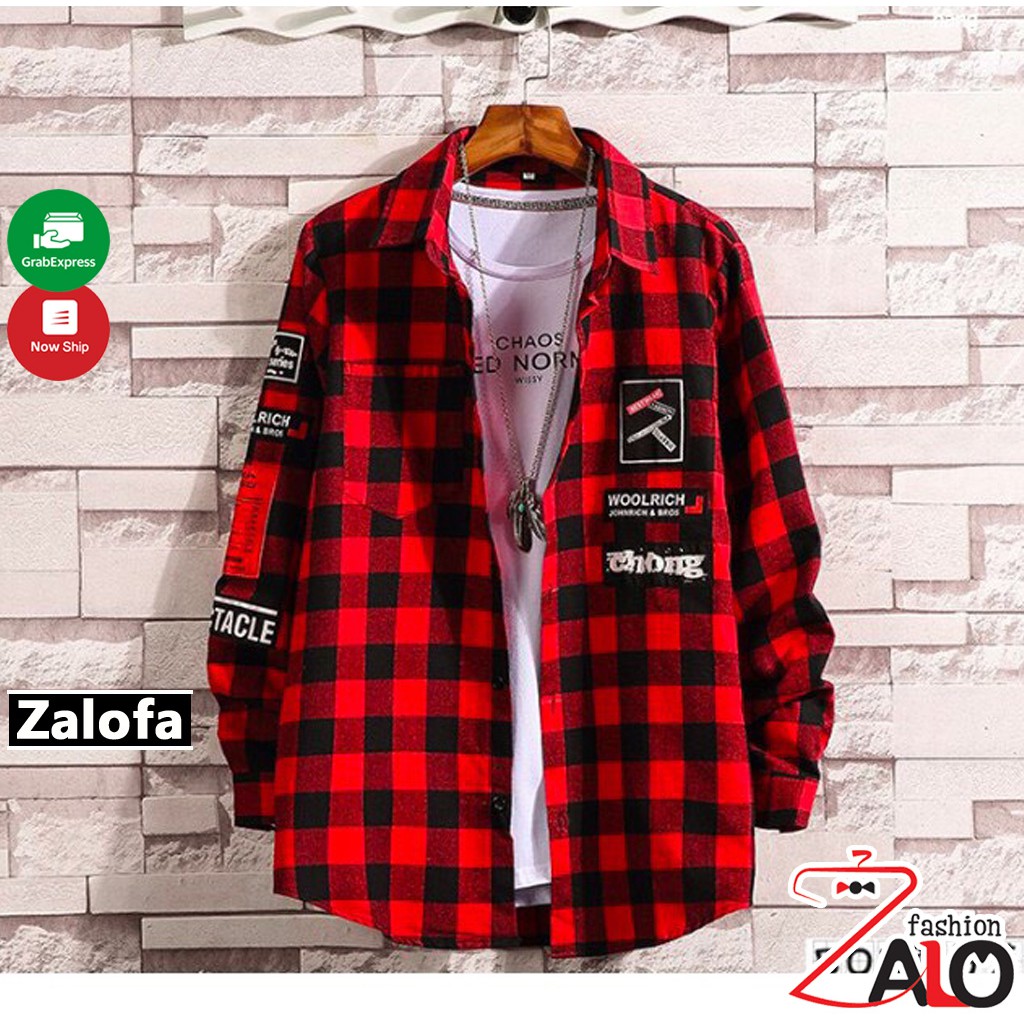 Áo Khoác Sơ Mi Caro Flannel Nam Nữ Chống Nắng Đa Năng Cực Chất Unisex Zalofa | BigBuy360 - bigbuy360.vn