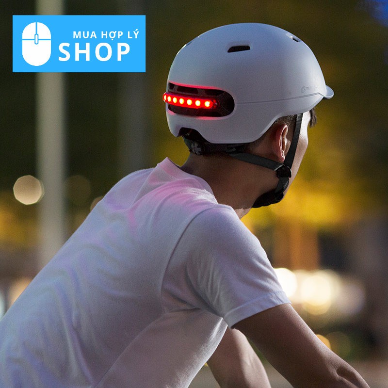 Mũ Nón Bảo Hiểm Xiaomi Youpin Smart4u SH50 Tích Hợp Đèn LED Đi Xe Máy Xe Đạp, An Toàn Và Thoáng Khí