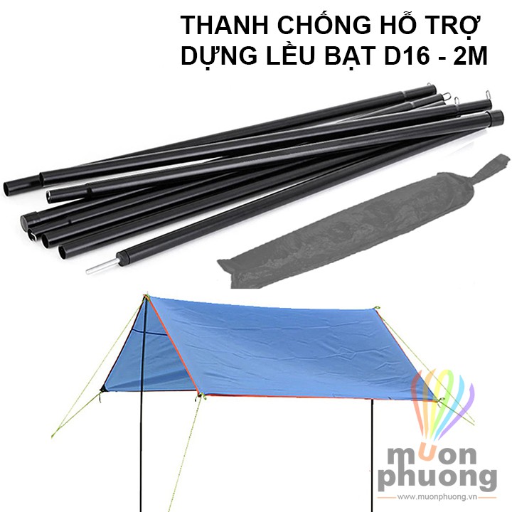 [FRSHIP 20K] Thanh trụ cây hỗ trợ chống dựng căng lều chữ A bạt tăng mái che cắm trại dã ngoại cao 2m - MUÔN PHƯƠNG SHOP | BigBuy360 - bigbuy360.vn