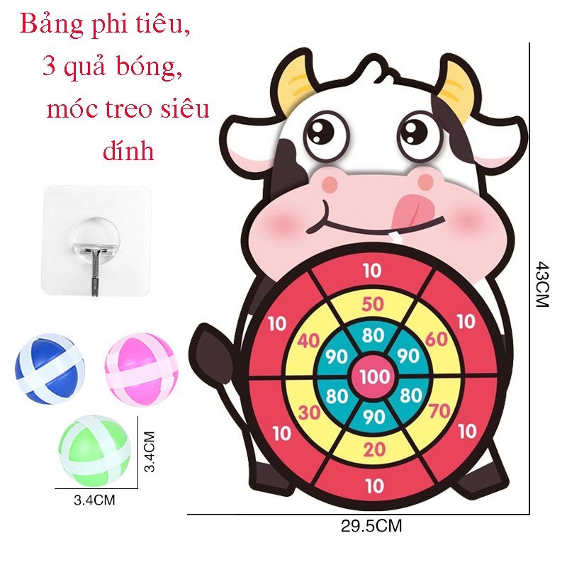 Trò chơi ném bóng dính cho bé, ném bóng gai thú vị cho bé từ 2 3 4 tuổi