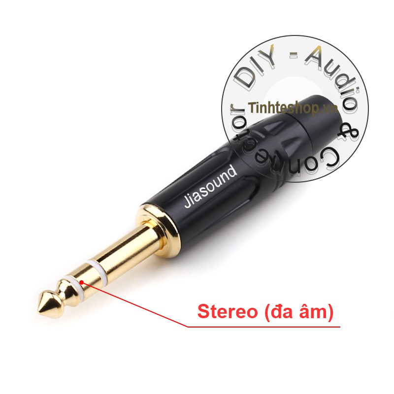 Đầu hàn cổng cắm audio 6.35mm 6.5mm cho Microphone Loa Amplifier Mono/Stereo gold 24K 814BG/815BG (1 chiếc)