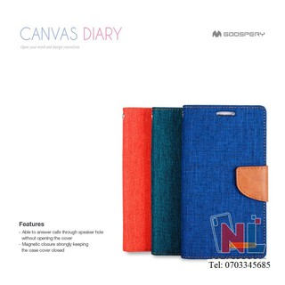 Bao da Galaxy Note 8 Mercury Canvas Diary ngăn chứa thẻ