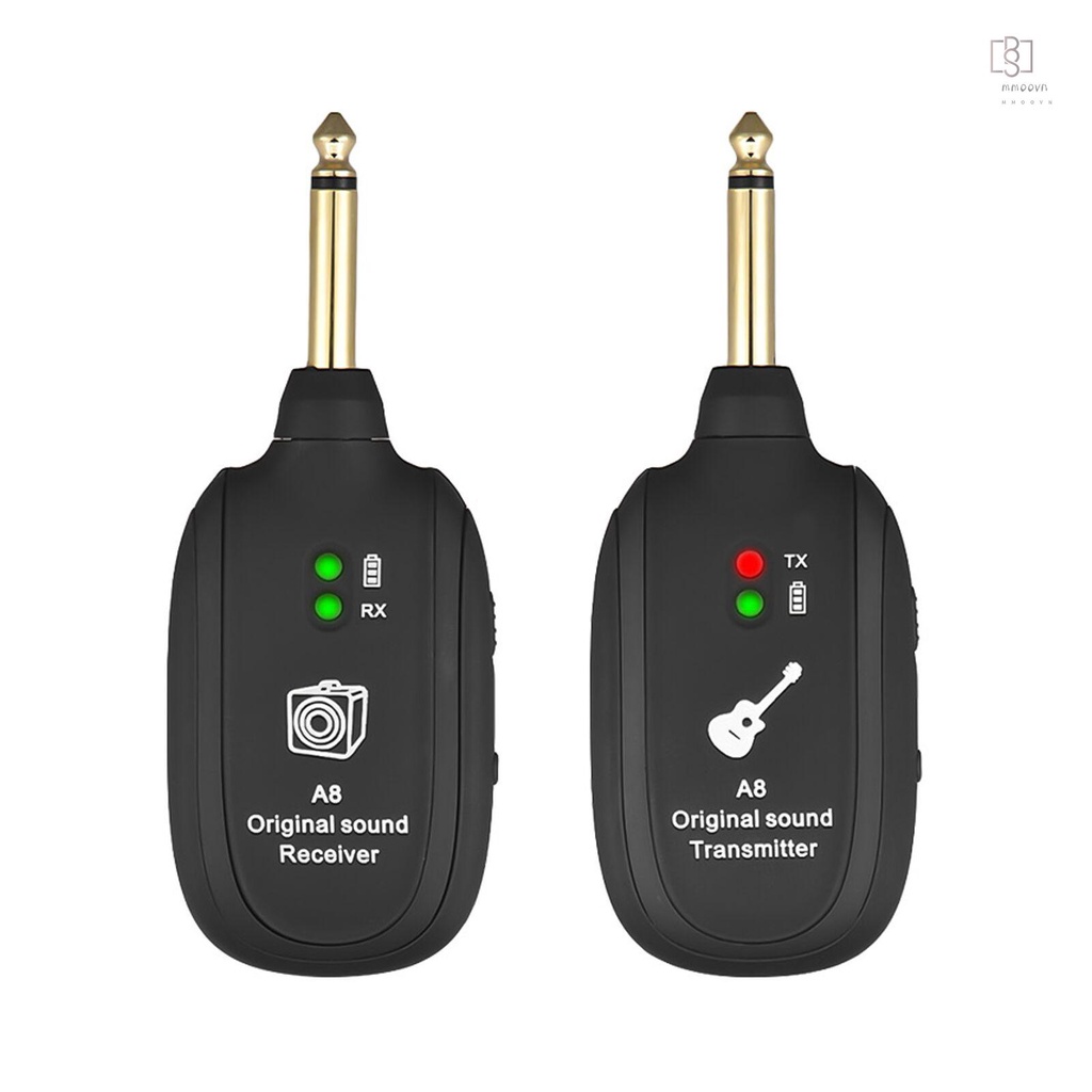 Bộ Thiết Bị Thu Phát Tín Hiệu Không Dây A8 UHF 730mhz Phạm Vi 50M Cho Đàn Guitar Điện / Bass / Violin