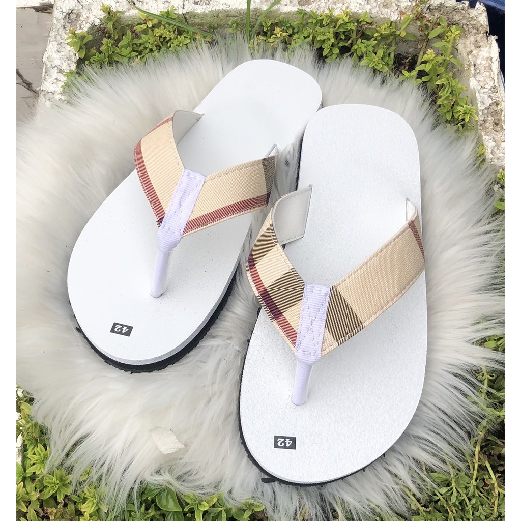 dép kẹp sandal đồng nai ( đế trắng quai sọc vàng ) size từ 34 nữ đến 45 nam